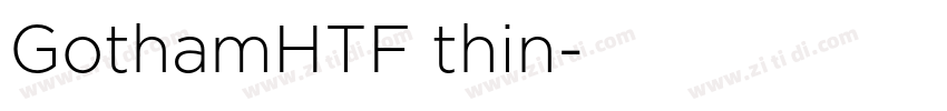 GothamHTF thin字体转换